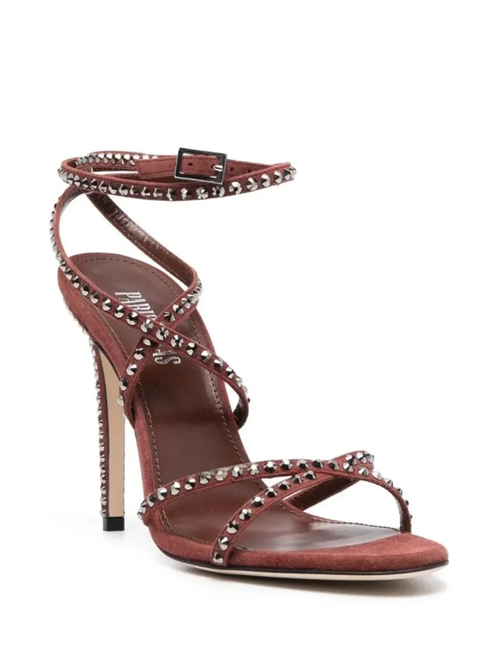 Paris Texas Holly Zoe 105 Stud Embellished Sandals Brown EU39 US 8.5 NIB